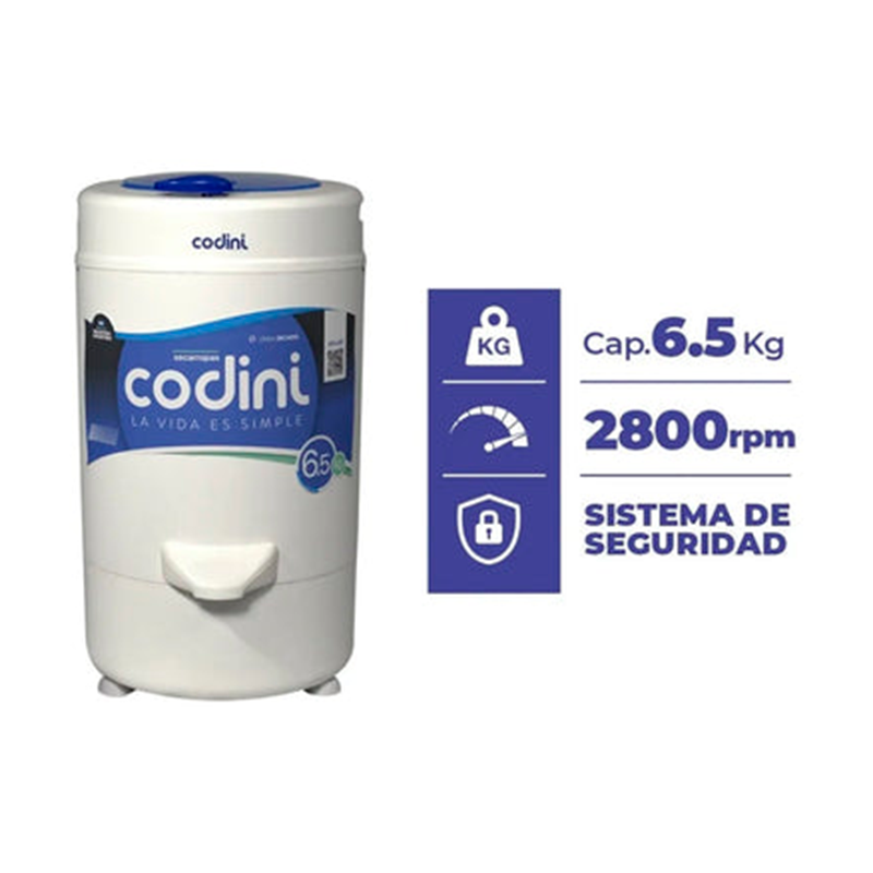 Secarropas Codini Advance AD 6.5kgs Tambor Acero Inox