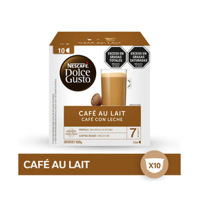 Cafetera Mandine MCM900W  simil madera + Nescafé Dolce Gusto café con leche 10 unidades