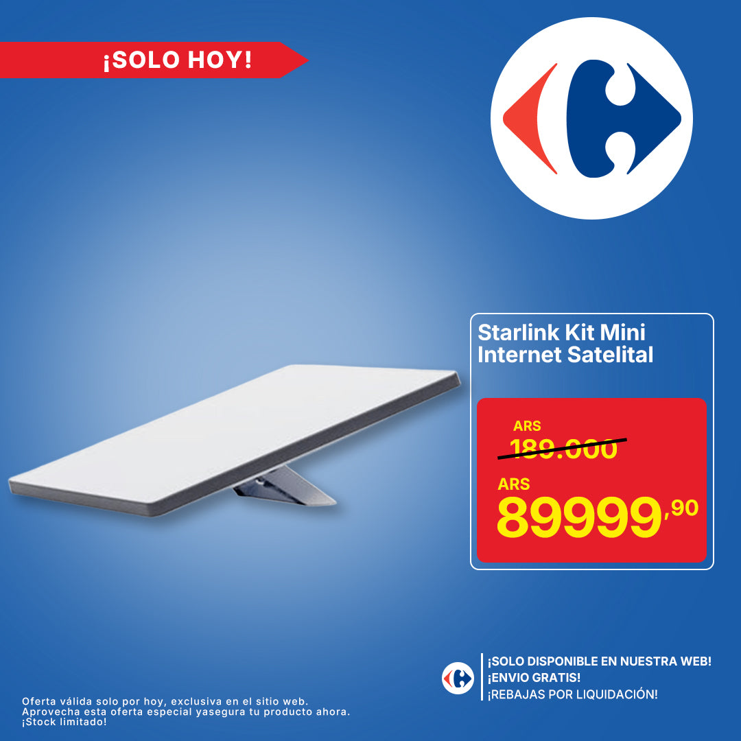 Starlink Kit Mini Internet Satelital