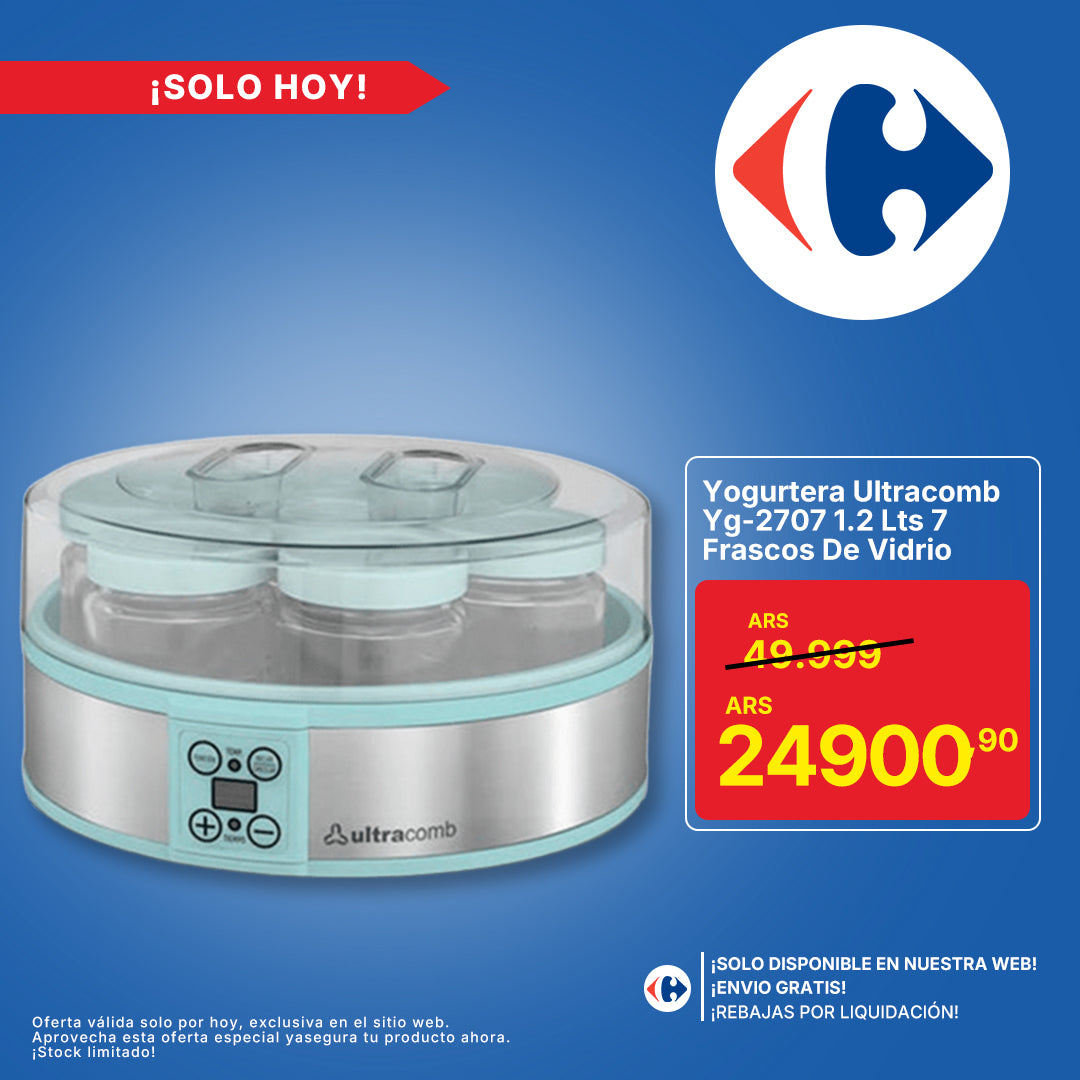Yogurtera Ultracomb Yg-2707 1.2 Lts 7 Frascos De Vidrio